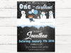 Digital Winter Onederland Birthday Boy Invitation, One-derland Invites, 1st Birthday Party, Winter First Birthday Invitations, C087