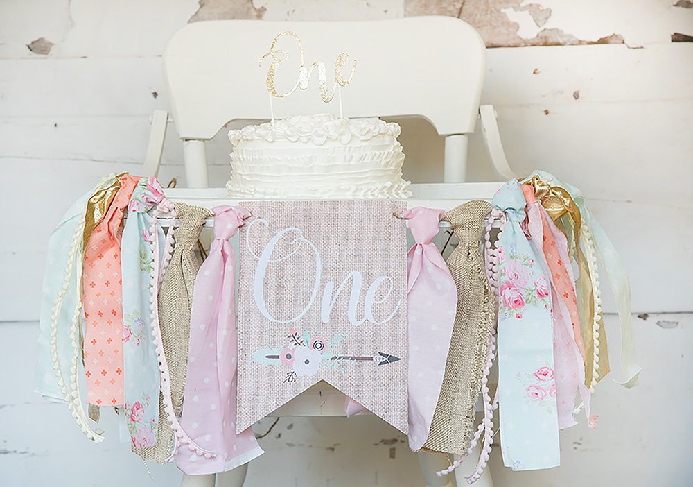 Hongkai Inspired 1st Birthday Banner – Handmade ONE Banner For Highchair & Party Decoration