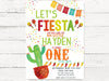 Digital Fiesta  1st Birthday, Baby Boy Cactus First Birthday Fiesta Invitations, Fiesta Themed Party, First Birthday Invitation, C099
