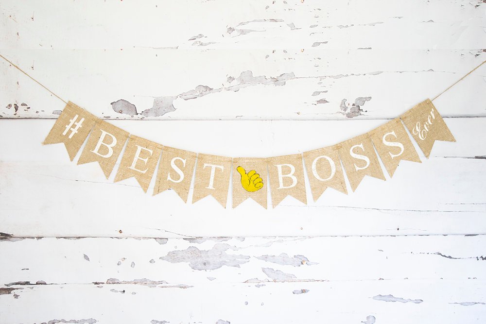 Boss' Day Gift, Best Boss Ever Banner, Boss Decor, Boss Party Decor, Office Party Decor, Boss Gifts, Boss Aprreciation,  B884