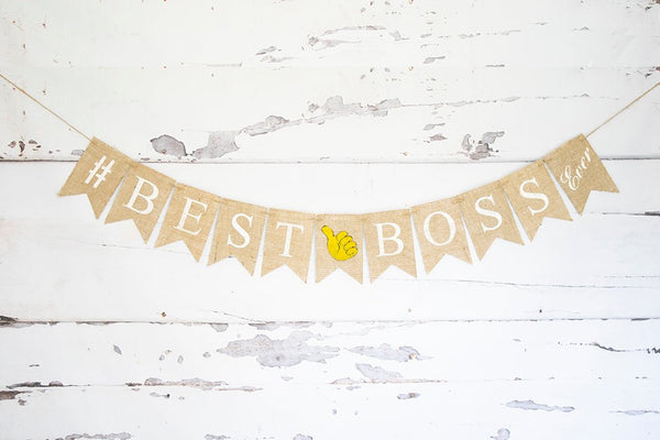 Boss' Day Gift, Best Boss Ever Banner, Boss Decor, Boss Party Decor, Office Party Decor, Boss Gifts, Boss Aprreciation,  B884