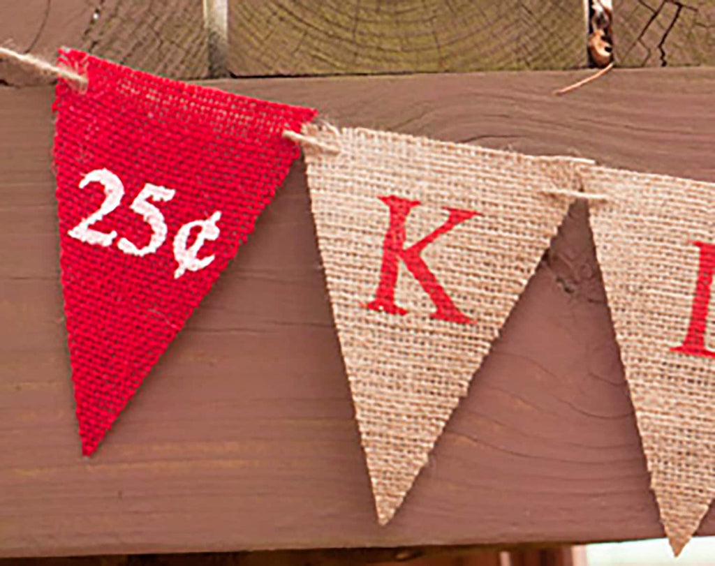 Valentines Decor, 25 cent Kisses Banner, Kisses Banner, Valentine's Day Decoration,  Kissing Booth Sign, Valentine Photo Prop B005