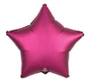 Pomegranate Star Balloon, Star Shaped Foil Balloon, Dark Pink Balloon