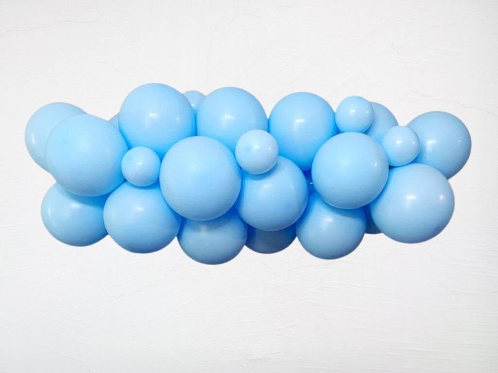 Pastel Blue Balloon Garland, Gender Reveal Balloon Decor
