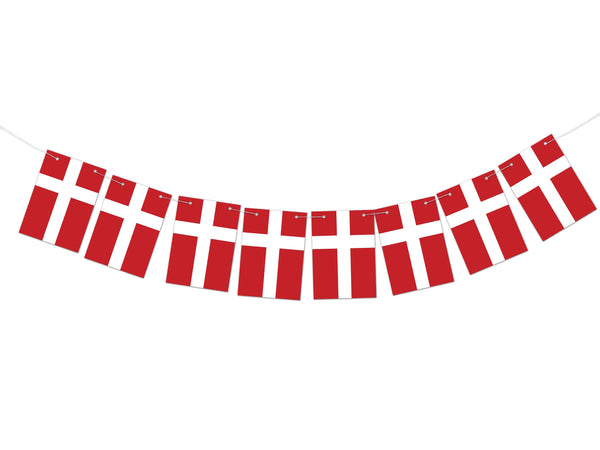 Denmark Flag Banner, Denmark Flag Banner, Team Denmark Garland, World Flags, Danish World Cup Decorations, P197