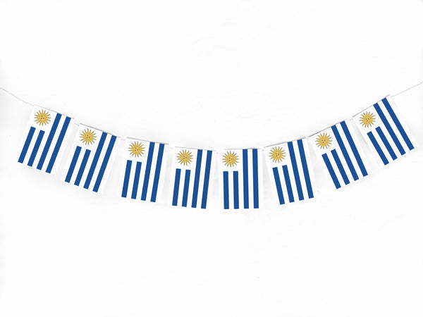 Uruguay Flag Banner, Uruguayan Flag Banner, Team Uruguay Garland, World Flags, Uruguay World Cup Decorations, P168