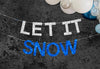 Let It Snow Glitter Banner, Holiday Party Decorations, Christmas Party Decor, Winter Wonderland Photo Booth, LB006