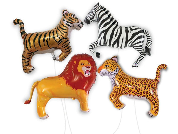 Safari Animal Balloons, Jungle Animals Balloon Set, Lion Balloon, Leopard Balloon, Zebra Balloon, Tiger Balloon, Safari Party Decor COL187