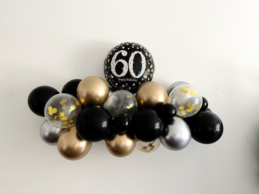 60th Birthday Balloon Decor  Milestone Birthday Party – Swanky Party Box
