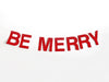 Be Merry Glitter Banner, Red Glitter Holiday Sign, Christmas Party Decor, Red Glitter Holiday Banner, Red Decorations, LB023