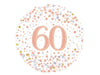 60th Birthday Balloons, Happy 60th Birthday Balloon, Birthday Party Decor, Milestone Birthday Decorations, Rose Gold, Silver Party Decor