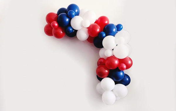 Red, White and Blue  Balloons | Sports Birthday | USA Party Decorations | Patriotic Balloon Garland | 4th of July Balloon Decorations |