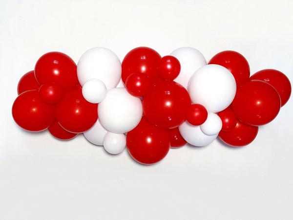Red and White Party Decor, Valentine's Day Balloon Garland, Holiday Balloon Party Kit, Christmas Party Decorations, Balloon Backdrop