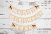 Personalized Happy Birthday Horse Banner, Card Stock Banner, Farm Horse Birthday Party Decorations, Barnyard Birthday Party, PB239