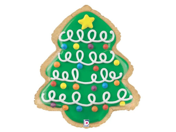 Christmas Tree Cookie Balloon | Holiday Party Decor | Christmas Party Decoration | Cookie Party Decor | Christmas Cookie Exchange |
