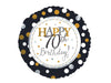70th Birthday Balloons, Happy 70th Birthday Balloon, Birthday Party Decor, Milestone Birthday Decorations, Gold and Silver Party Decor