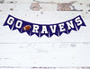 Go Ravens Banner, Ravens Decorations, Ravens Banner, Card Stock Banner, Football Decorations, Football Party Decor, P254