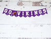Go Vikings Banner, Vikings Decorations, Vikings Banner, Card Stock Banner, Football Decorations, Football Party Decor, P264