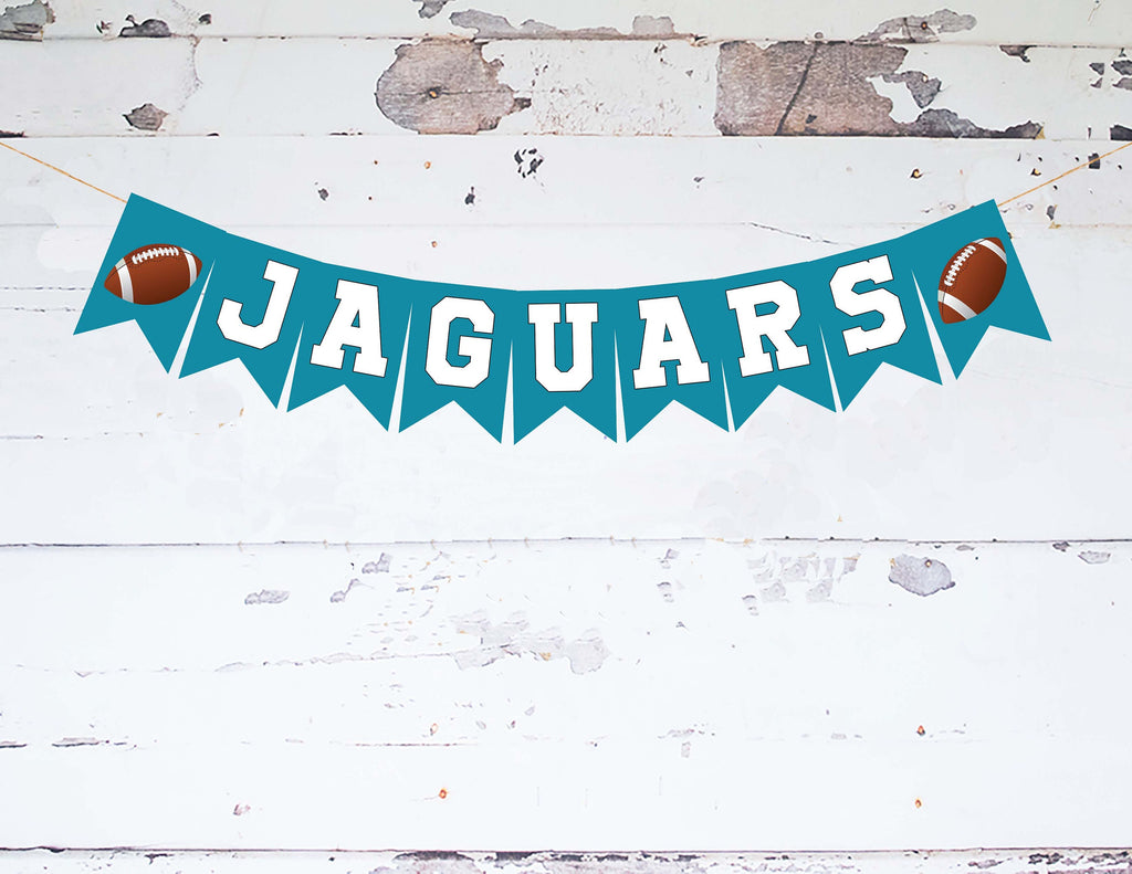 Jaguars Banner, Jaguars Decorations, Jaguars, Card Stock Banner, Football Decorations, Football Party Decor, P257