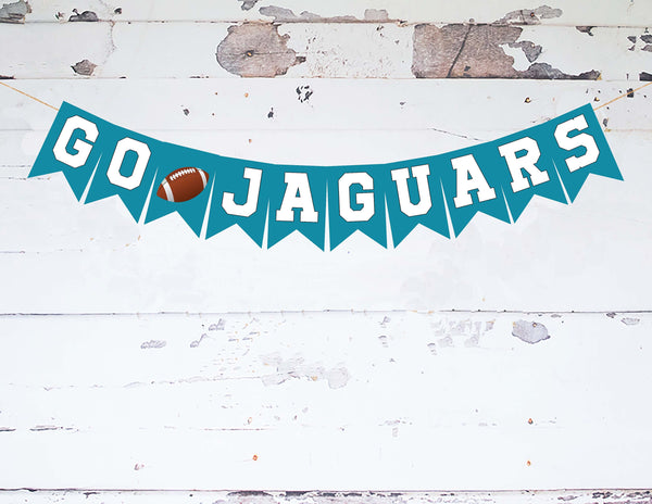 Go Jaguars Banner, Jaguars Decorations, Jaguars Banner, Card Stock Banner, Football Decorations, Football Party Decor, P258