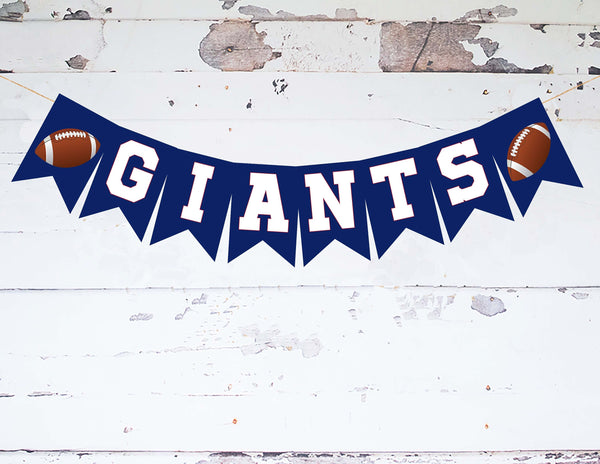 Giants Banner, Giants Decorations, Giants, Card Stock Banner, Football Decorations, Football Party Decor, P261