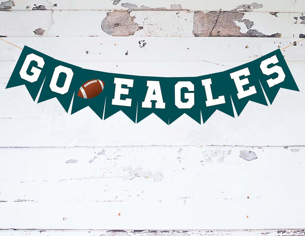 Go Eagles Banner, Eagles Decorations, Go Eagles, Card Stock Banner, Football Decorations, Football Party Decor, P122