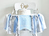 Blue God Bless Highchair Banner, Baptism Decorations, First Holy Communion Banner, Baby Dedication Banner, Confirmation Sign HC035