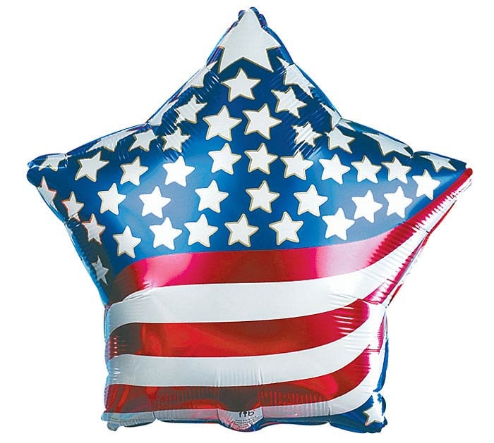 USA Star Balloons | Memorial Day Balloons | Fourth of July Balloon Bouquet | Patriotic Party Decor