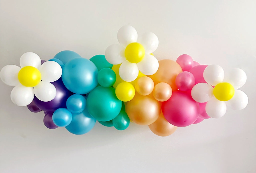 Pastel Flower Party Decorations  Rainbow Pastel Flower Balloon Garlan –  Swanky Party Box