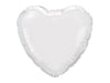 White Heart Balloon | Valentines Party Decor | I Love You Foil Balloon | White Heart Shape Mylar Balloon | White Accent Balloon