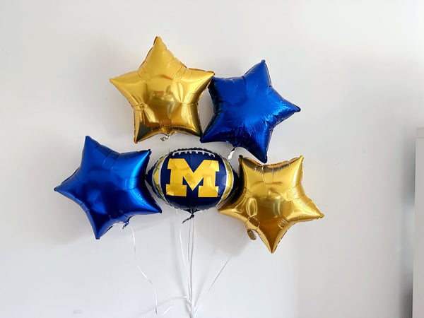 Michigan Football Decorations, Graduation Party, Game Day Balloons, Football Banquet Decorations COL300
