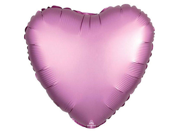 Flamingo Pink Heart Balloon | Valentines Party Decor | I Love You Foil Balloon | Pink Heart Shape Mylar Balloon | Pastel Pink Accent Balloon
