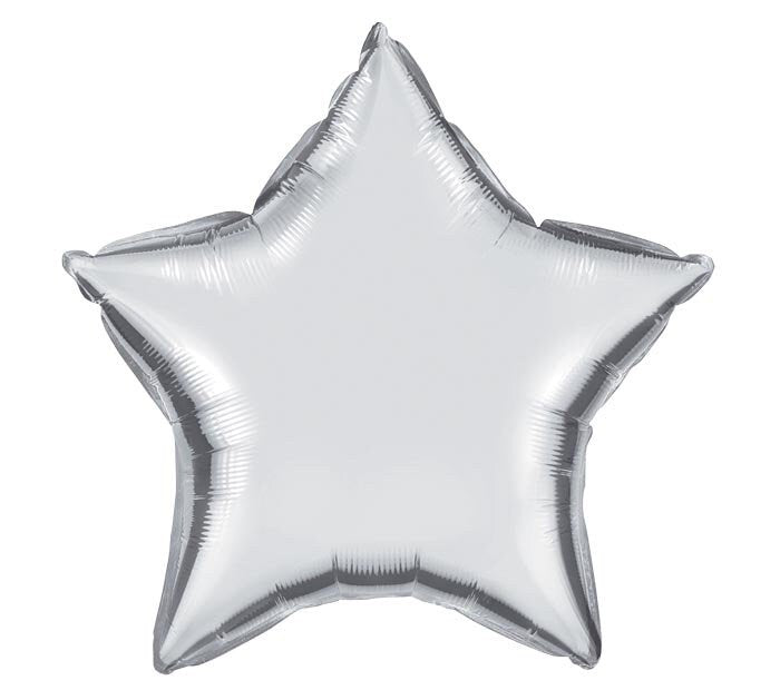 Silver Star Balloon, Star Shaped Foil Balloon, Silver Accent Balloon