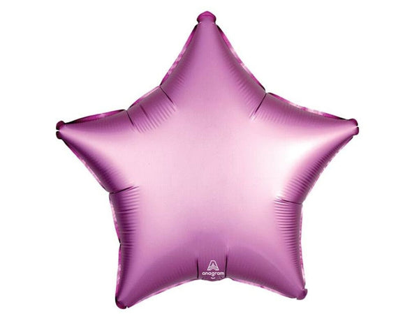 Flamingo Pink Satin Star Balloon | Star Shaped Foil Balloon | Pink Star Balloon | Pink Party Balloon | Star Balloon | Star Party Decor
