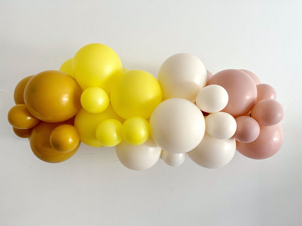 Yellow, Off White, Pink Balloon Garland, Balloon Party Kit, Yellow Party Decorations, Yellow Balloon Garland, Bumble Bee Party Decorations