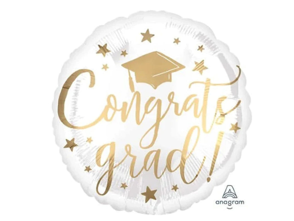 Congrats Grad Balloon Decorations, Graduation Party Decor, Grad Party Balloons, Graduation Picture Balloons | Black and Gold Graduation