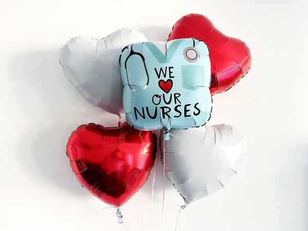 Nurses Day Balloon Set | We Love Our Nurses Party Decor | Nurse Balloons |  Nurse Appreciation Week |