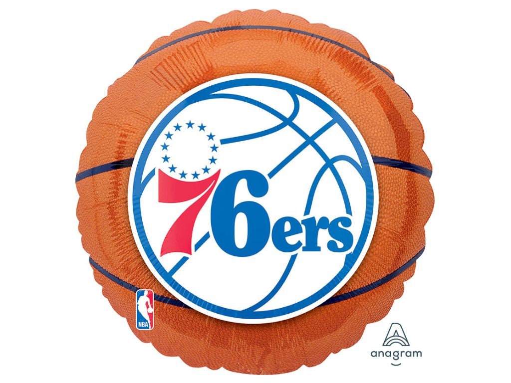 76ers Basketball Balloon | Basketball Party Decor | Sports Balloon | Basketball Party Decor | Basketball Birthday Photo Prop