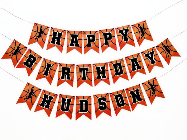 Personalized Basketball Birthday Banner, Basketball Birthday Party Decorations, Personalized Sports Banner, P293