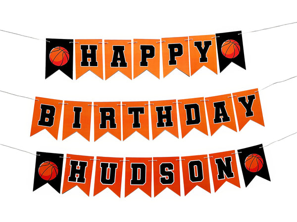 Personalized Basketball Birthday Banner, Basketball Birthday Party Decorations, Personalized Sports Banner, P294