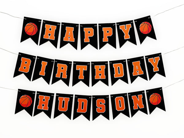Personalized Basketball Birthday Banner, Basketball Birthday Party Decorations, Personalized Sports Banner, P301
