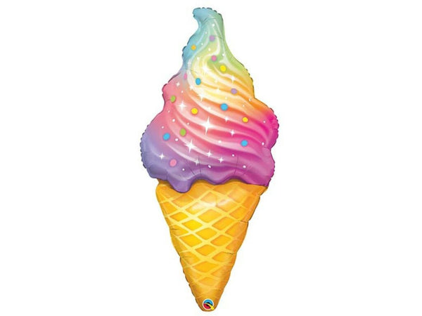 Large Ice Cream Balloon | Rainbow Ice Cream Balloon | Summer Party Prop