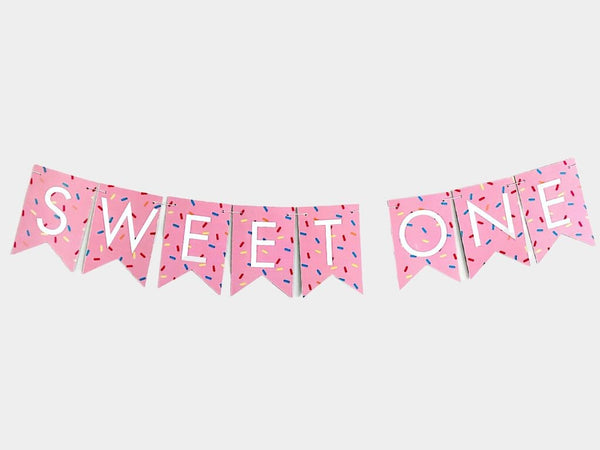 Sweet One Birthday Party Banner | Donut Themed Birthday Banner | Sweet One Donut Banner |