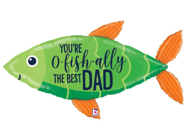 Fishing Father's Day Balloon | O-Fish-ally The Best Day Balloon | Happy Father's Day Balloon | Fishing Father's Day Balloon |