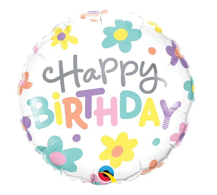 Flower Birthday Balloon, Summer Party Décor, Happy Birthday Party Prop, Happy Birthday Balloon