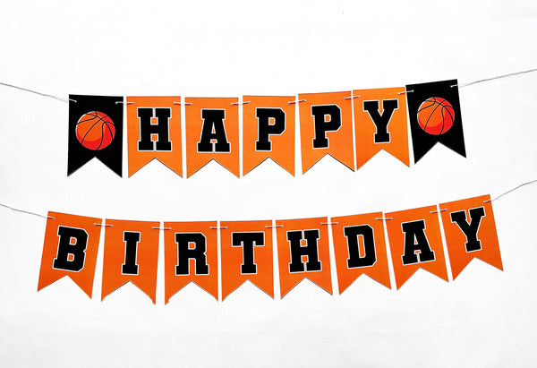 Basketball Birthday Banner | Happy Birthday Banner | Sports Birthday Banner | P324