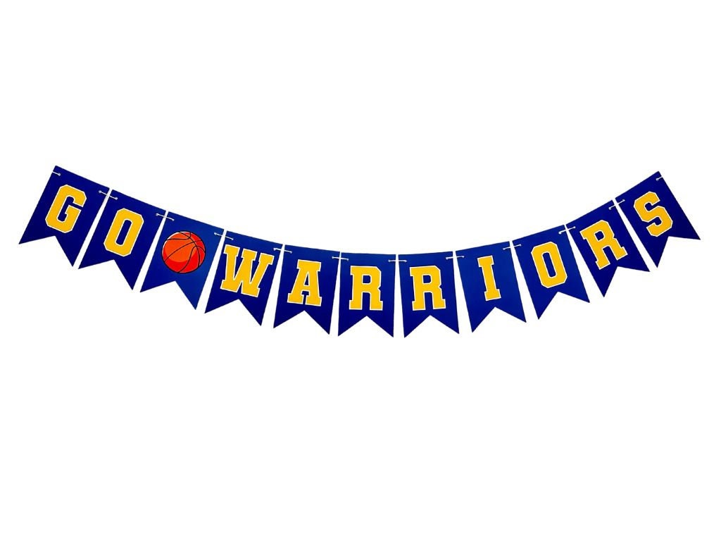 Go Warriors Banner, Warriors Decorations, Go Warriors, Card Stock Banner, Basketball Decorations, Basketball Party Decor, P328