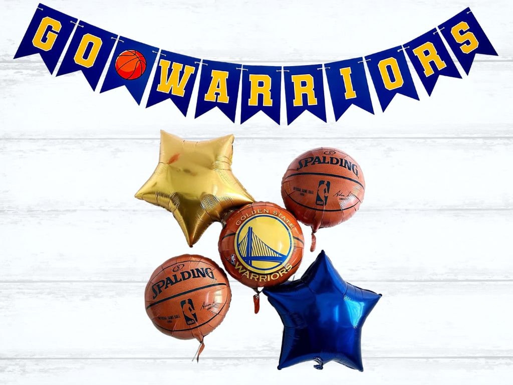 nba-warriors-party-collection-basketball-balloons-banner-sets-swanky-party-box for Free Printable Golden State Warriors Birthday Invitations NBA Warriors Party Collection | Basketball Balloons & Banner Sets – Swanky Party Box for Free Printable Golden State Warriors Birthday Invitations