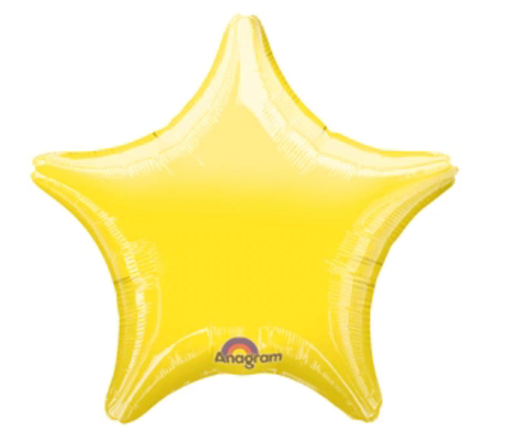 Yellow Star Balloon | Yellow Party Decor | Bright Yellow Foil Balloon | Vibrant Yellow Star Mylar Balloon | Yellow Accent Balloon |