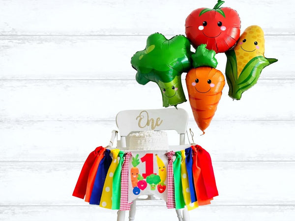 Farmers Market First Birthday Collection, Farmers Market Birthday Party Decorations, Vegetable Balloons, Vegetable Party Decor COL318